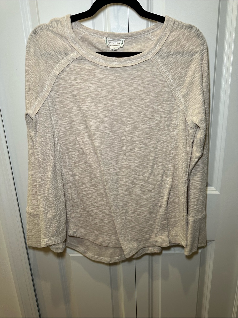 Love Riche Beige Raglan Long-Sleeve Sweatshirt